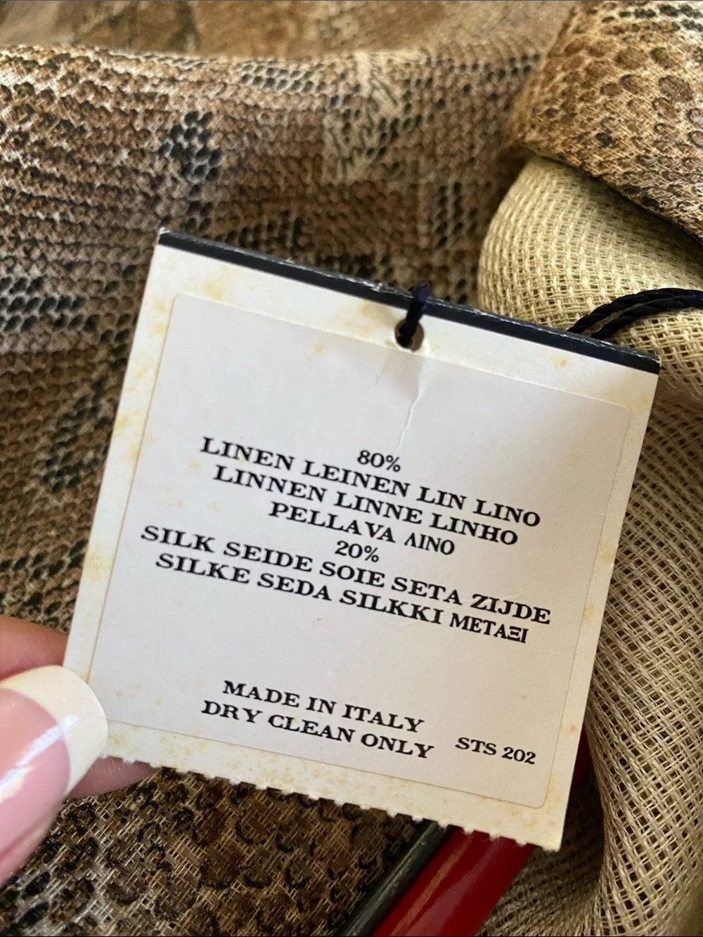 Burberry Linen Silk Snake Logo Scarf NWT Made in Italy 🇮🇹
